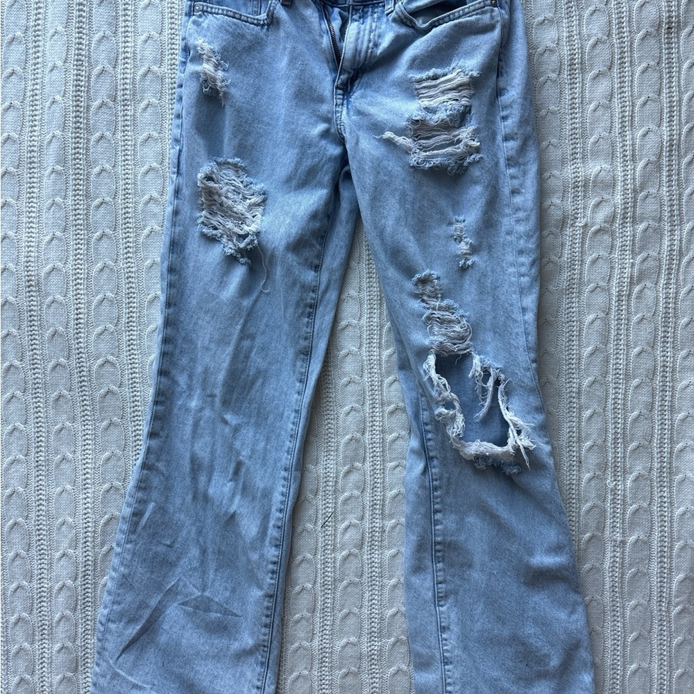 Aeropostale Light Blue Distressed Boyfriend Jeans